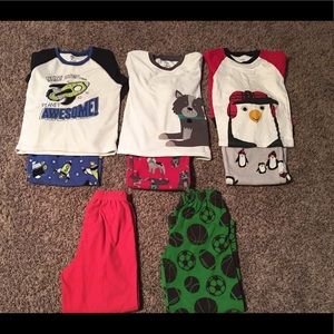 Bundle of Boys size 6 PJ sets